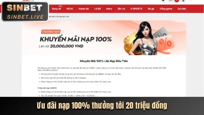 Hoàn trả tức thì hàng ngày tại vj999 win